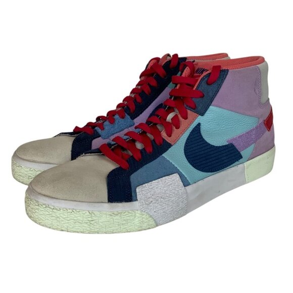 Nike SB Zoom Blazer Mid PRM Mosaic Mens Sz 10.5 Lilac Court Blue Copa DA8854-500 - Picture 1 of 12